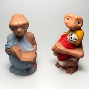 Vintage E.T. Extra-Terrestrial Figurines Lot of 2 LJN Universal 1982